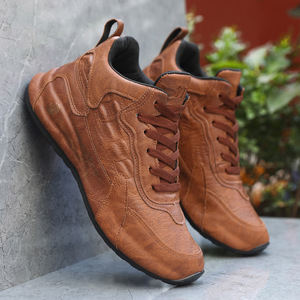 Commerce extérieur Nouvelle arrivée Chaussures décontractées pour hommes portant des baskets en cuir haut de gamme Four Seasons - Product Image 4