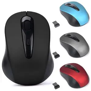 Miniratón óptico inalámbrico para ordenador, Mouse pequeño y portátil de 1600 DPI para niños, portátil y de escritorio