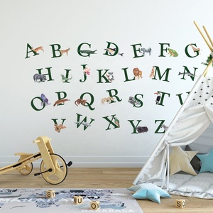 Adesivi Murali Personalizzati Rimovibili Trasparenti con <span class=keywords><strong>Lettere</strong></span> dell'Alfabeto e Animali in Vinile Autoadesivo - Product Image 5