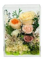 Fleurs éternelles, rose éternelle dans un cadre en acrylique, parfait pour la décoration de la maison, maman, épouse, petite amie pour un cadeau de fête des mères