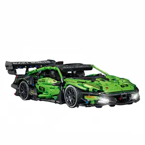 1:14 Lambo Green Bull 1644pcs Technic Assembly Building Kit Sports Car Model City Vehicle Compatible Racing Car