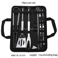 Ensemble d'outils de barbecue en acier inoxydable, accessoires de grillade, kit barbecue avec sac de transport gratuit