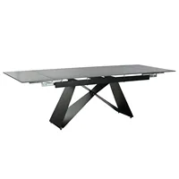 Table à manger en métal 160x90x75cm extensible Prof.