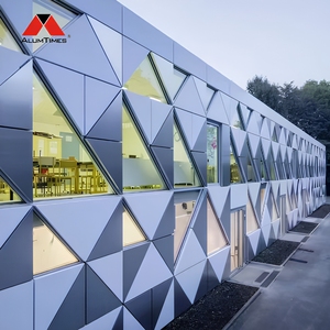 Panneau simple en aluminium perforé 3D revêtu de PVDF Alumtimes pour système de bardage mural extérieur, décoration de façade de bâtiment moderne - Product Image 1