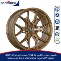 Jantes forgées sur mesure 22 24 pouces 6x139.7 Monobloc Jantes forgées pour Cadillac ESCALADE GMC Yukon Bronze Y Spoke SUV Jantes en alliage