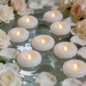 Bougies flottantes <span class=keywords><strong>LED</strong></span> sans flamme, 2,75 pouces, activées par l'eau, étanches, fonctionnant sur piles, fausses bougies - Product Image 1
