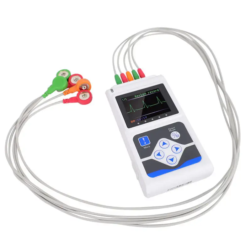 Blood Pressurized Medical Holters Ecg 24 Hor Smart Watch Ecg Ppg Blood Pressure Body Temperature 12 Lead Ecg Machine