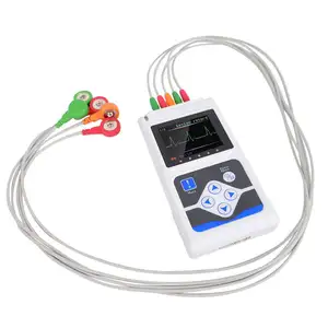 Holters médicos presurizados en sangre ECG 24 horas reloj inteligente ECG PPG presión arterial temperatura corporal 12 Plomo ECG máquina