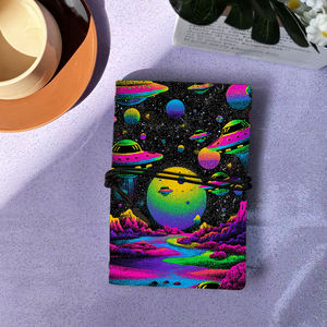 Carnet de bureau A6 fait à la main 80 feuilles remplaçables papier vintage épais parfait pour les <span class=keywords><strong>adultes</strong></span> de travail avec des feuilles de palmier dans divers - Product Image 1