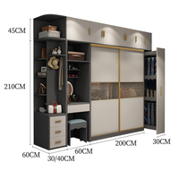 Armoire portable de luxe personnalisée pour chambre à coucher, dressing moderne en bois, placards de chambre