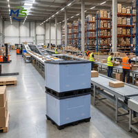 Contenedor de Plástico Apilable, Plegable, Encajable y Reciclable, para Embalaje Reutilizable en Logística de Exportación
