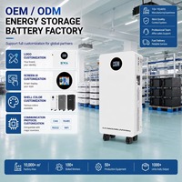 Stock UE Système de stockage d'énergie solaire hybride mural 16,07 kWh pour maison, batterie LiFePO4 51,2 V, communication CAN, sortie 10-20 kW