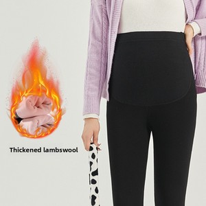 Cold-Proof Warm <strong>Maternity</strong> Pants Winter Fleece-Lined Thickened Cotton <strong>Leggings</strong> High Waist Adjustable Slim Fashion Wear - Product Image 5