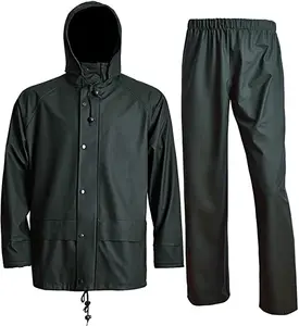 foul weather PU breathable waterproof jacket and pants suit sea marine work commercial fishing rain gear