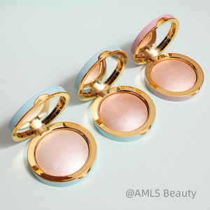 Resaltador de cara de etiqueta privada, polvo horneado sedoso, acabado brillante - Product Image 1