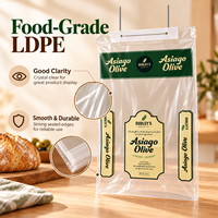 Sac à pain en LDPE certifié BRC pour machine d'emballage automatique, emballage de pains, commande en gros pour usine alimentaire