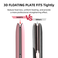Fer plat personnalisé 2 en 1 450F Salon de coiffure lissage brésilien avec écran LCD 1.35 pouces miroir fer plat en titane