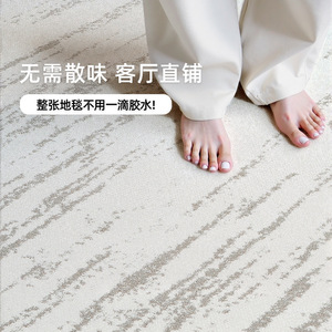 Alfombra italiana minimalista de pared a pared, rectangular, con diseño abstracto, impermeable, resistente a las manchas, para uso doméstico, de gran superficie. - Product Image 3