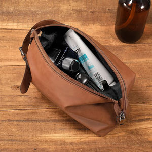 Neceser de Viaje Personalizado de Cuero PU Grabado, Diseño Elegante, Neceser de Cuero Sintético Grabable con Láser para Hombre - Product Image 2