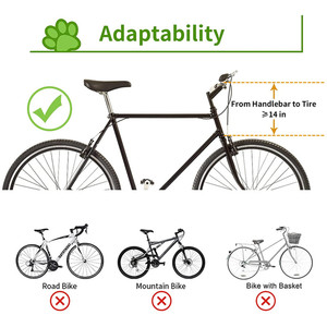 Bolsa de transporte para bicicleta de mascotas, asiento de bicicleta de viaje para cachorros, perros y gatos, accesorios para ciclismo y senderismo - Product Image 4