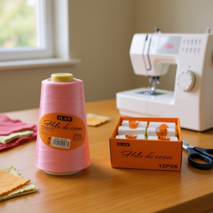 Filo da cucito Ilan 2750 M colore rosa per macchine da cucire e cucito a mano - Product Image 2