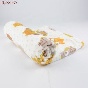 Impreso coral manta de lana de microfibra impresa manta de lana para la venta al por mayor de bebé de lana de coral mantas - Product Image 1