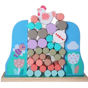 En 2020 amazon es mejor-Venta de juguete de madera fabricante hace de padre-hijo juegos con apilado las gallinas y los niños es - Product Image 4