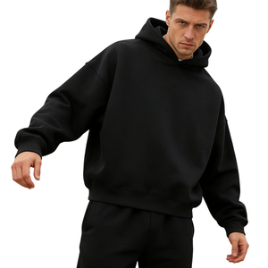 Sudadera Lisa de Bajo Costo Lista para Enviar, Sudadera Holgada de Algodón Grueso para Hombre, Ropa Deportiva Personalizada de Talla Grande - Product Image 1
