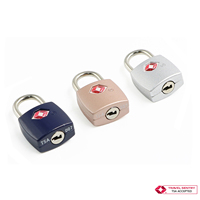 TSA8056 Mini cadenas de voyage en alliage de zinc approuvé par la TSA, cadenas portable avec clé
