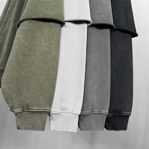 Sweat à capuche surdimensionné imprimé en polyester/coton tissé, anti-rétrécissement, 430G, avec fermeture éclair, pour homme, automne-hiver, vente en gros, écoresponsable - Product Image 6
