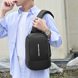 MKW5127 tas bahu dada Logo kustom pria tas selempang tahan air perjalanan luar ruangan tas dada bisnis tahan lama dengan Andel - Product Image 5