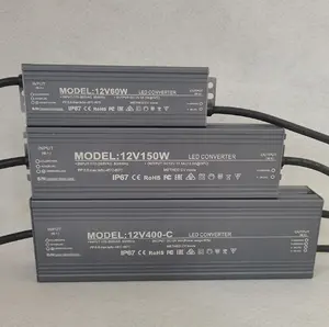 防水led电源12V/24V 60W 80W 100W 120W 150W 250W 300W 350W 400W ip67 led驱动器，用于户外led照明