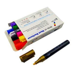 Marqueur de peinture acrylique liquide à base d'eau DIY, pointe ronde, ensemble de marqueurs pour peindre sur la pierre, le verre, les tasses - Product Image 4