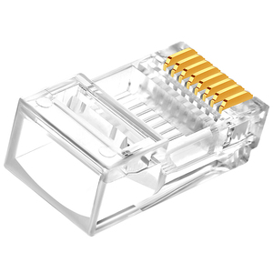 Conector RJ45 VCOM 3u 50u Chapado en Oro 8P8C Cat.5 Cat.5E, Enchufe RJ45 para Cable LAN - Product Image 6