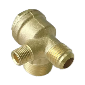 วาล์วตรวจสอบแบบแมนนวลทำจากทองเหลือง พร้อมซีล PTFE สำหรับเครื่องอัดอากาศ ใช้ได้กับแก๊ส ช่วงอุณหภูมิ -10C~+80C - Product Image 1
