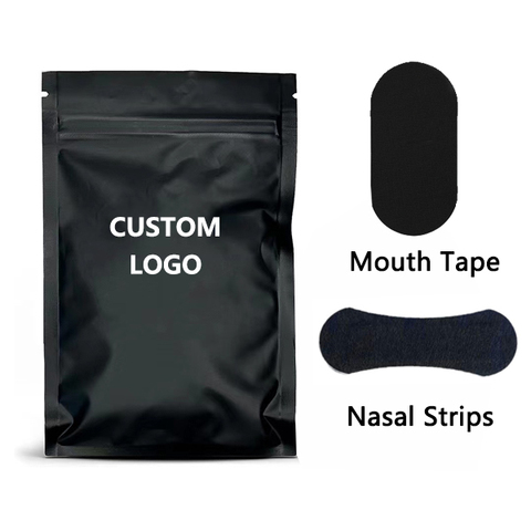 Custom Logo Latex Free Cotton Acrylic Breathable Kinesiology Anti Snoring Sleep Strips Mouth Tape for Sleeping Hypoallergenic