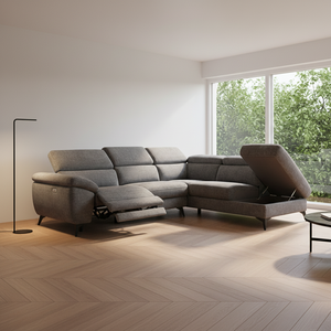 <span class=keywords><strong>Canapé</strong></span> <span class=keywords><strong>d</strong></span>'<span class=keywords><strong>angle</strong></span> électrique inclinable en cuir véritable doux pour la peau avec rangement, idéal pour les hôtels et les salons - Product Image 1