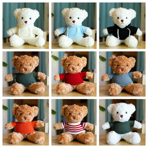 Toptan ucuz promosyon kişiselleştirilmiş hediyeler sevimli dolması peluş özel Logo T-Shirt oyuncak ayı - Product Image 2