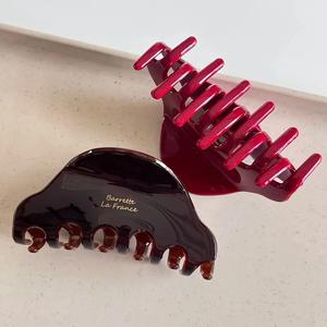 Pinza de Pelo Grande de Acetato para Mujer, Estilo Francés Elegante, con Logotipo Personalizable - Product Image 4