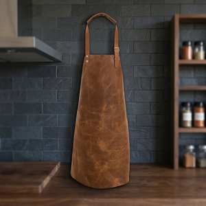 Delantal de Cuero Estilo Clásico, Resistente, Sin Bolsillos, para Uso Diario en la Cocina - Product Image 3