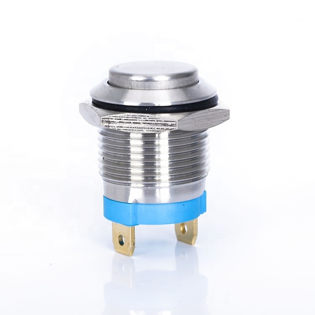 New Arrival High Current 16mm 18A Momentary 1NO 2Pin Horn Push Button Switch 220V IP65 Electronic