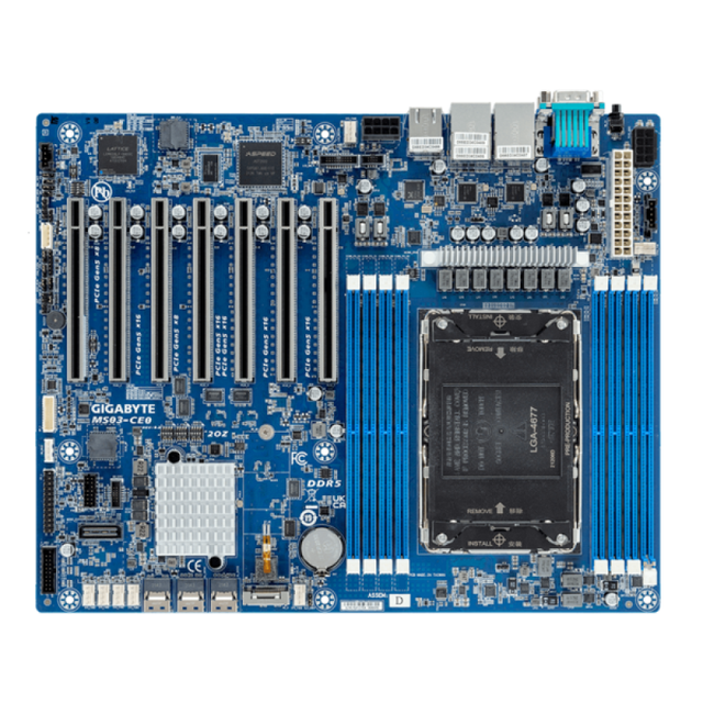 MS03-CE0 ATX Server Motherboard With Single C741 LGA 4677(Socket E),DDR5 Support New Fast Delivery Good Price ATX 5th/4th Gen In