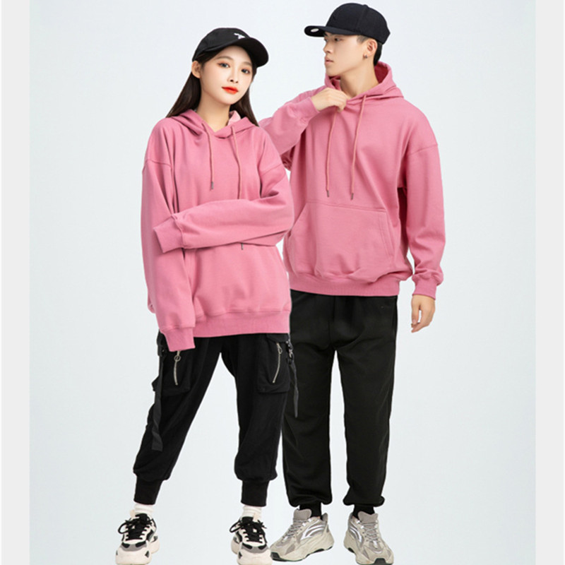 Heavyweight drop shoulder fleece logo printed cotton men women custom blank hoodies unisex