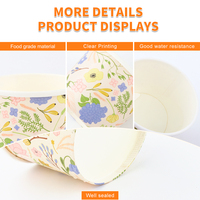 Gobelet en papier de crème glacée 4oz 16oz personnalisée avec couvercle conteneur d'emballage de soupe avec couvercle en papier tasse de soupe à emporter marron étanche