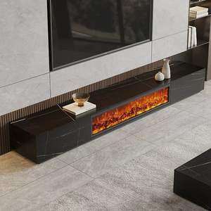 Chimenea Eléctrica Ultrafina de Montaje Oculto con Panel Frontal Plano, Efecto de Fuego Simulado, de Alta Gama, para Decoración y Calefacción de Pared en Penthouse - Product Image 6