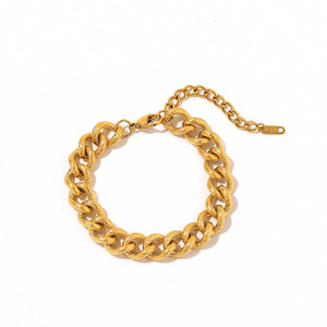 Pulsera de acero de titanio chapada en oro, cadena en espiral, ajustable, joyería unisex YB11_1 - Product Image 4