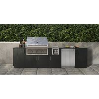 Meubles personnalisés, cuisine extérieure modulaire de style toscan, îlot de cuisine blanc