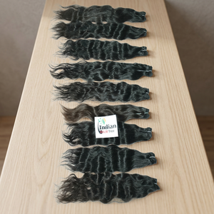 Extensiones de Cabello Humano Remy Sin Procesar, Suaves, 100g, Económicas, Sin Químicos, Color Negro, Rizado, para Mujer - Product Image 6