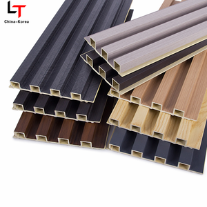 Lâu năm màu đen trang trí nội bộ rãnh thanh doghe trong legno WPC bên ngoài tường Panel Composite Ốp - Product Image 1