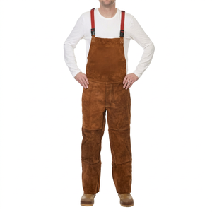 Salopette de travail en cuir, tablier de soudeur en cuir, combinaison de travail durable de style classique pour usage professionnel - Product Image 1